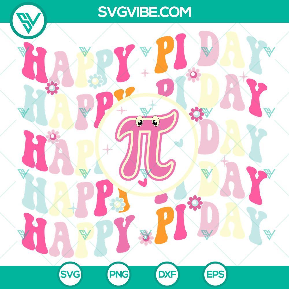 Happy Pi Day SVG Happy Pi Day Cricut SVG design, including pi symbol, numbers, and festive elements, ideal for DIY crafting projects.