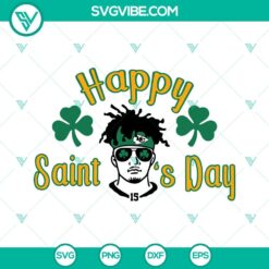 Happy St Patricks Mahomes Day SVG File, Shamrock Patrick Mahomes 15