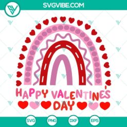 SVG Files, Valentine's Day, Happy Valentines Day Rainbow SVG File, Heart 21