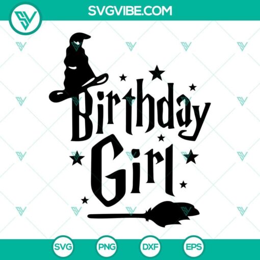 harry potter birthday girl and boy svg wizard birthday svg hogwarts birthday svg png dxf eps 2 mockup