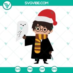 A festive Harry Potter Christmas SVG bundle featuring Hogwarts and holiday elements. Perfect for crafting.