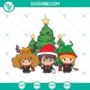 Harry Potter Christmas themed SVG files for Cricut, including PNG, DXF, and EPS formats. Ideal for holiday crafting projects.