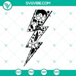 Harry Potter Lightning Bolt SVG File DXF EPS PNG Cricut Silhouette