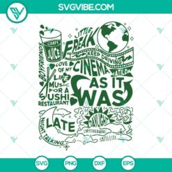 Harrys House Tracklist, As It Was, Harry Styles Tour SVG bundle with stylish tour-themed SVG images for digital use.
