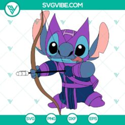 Disney, SVG Files, Hawkeye Stitch SVG File, Superhero Marvel Stitch SVG Cricut 4