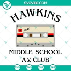 Movies, SVG Files, Hawkins Middle School AV Club SVG Images, Stranger Things 14