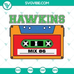 Hawkins Mix 86 SVG File, Hawkins High School SVG Download, Stranger Things SVG Images
