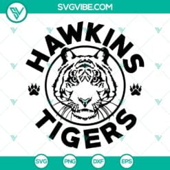 Movies, SVG Files, Hawkins Tigers SVG Files, Stranger Things 4 SVG Image, 24