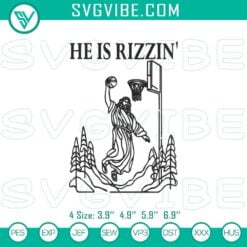 Easter Embroidery Designs, Embroidery Designs, He Is Rizzin Embroidery Designs, 2