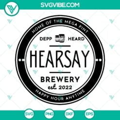 Movies, SVG Files, Hearsay Brewery SVG Files, Johnny Depp Trial SVG Download, 2