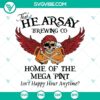 Hearsay Brewing Company Mega Pint SVG image, showcasing intricate design of the Mega Pint glassware for digital use.
