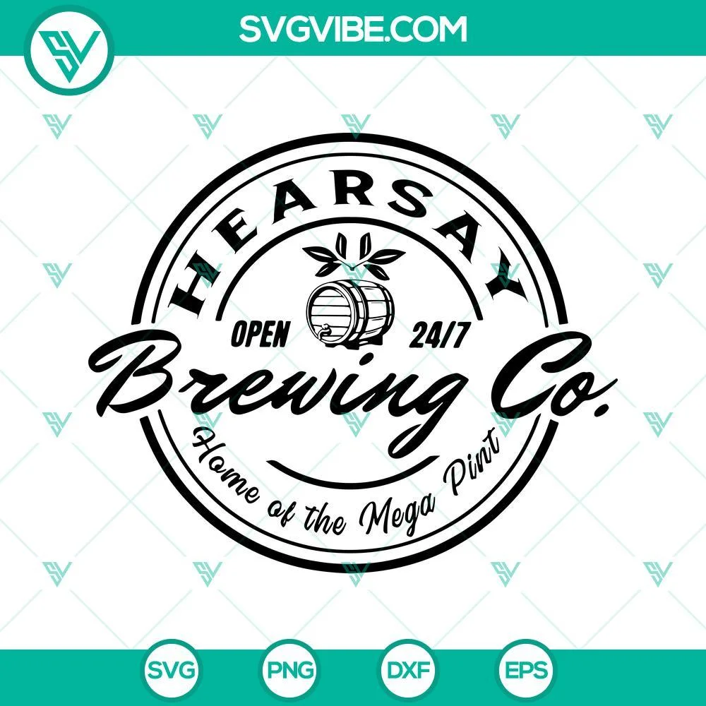 Movies, SVG Files, Hearsay Brewing Company SVG Download PNG DXF EPS Cricut 1