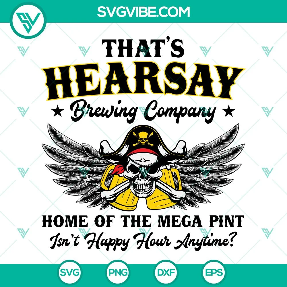 Trending, SVG Files, Hearsay Brewing Company SVG Download PNG DXF EPS, Mega 1