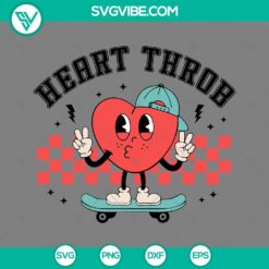 Musics, SVG Files, Heart Throb SVG File, Heart Skateboard SVG Files PNG EPS DXF 3