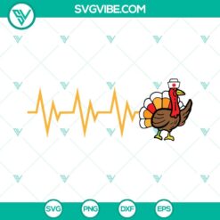 SVG Files, Thanks Giving, Heartbeat Turkey Nurse SVG Download, Funny Nurse 17