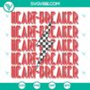 Retro Valentine SVG with Broken Heart design, Heartbreaker SVG Image perfect for Valentine's Day crafts.
