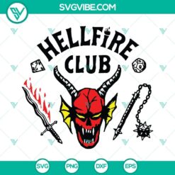 Hellfire Club SVG Files Bundle, Hellfire Club Stranger Things 4 SVG Images PNG 2