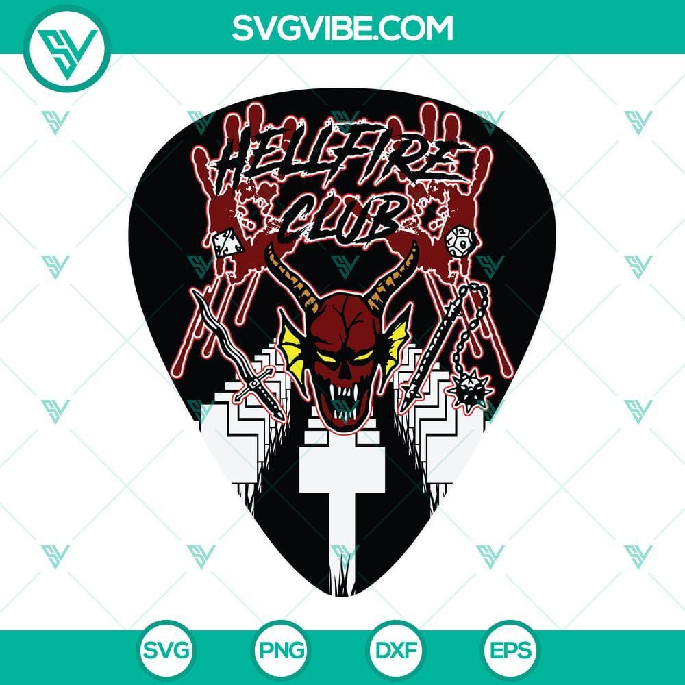 Hellfire Club SVG, Stranger Things 4 SVG, Horror Movie SVG Hellfire Club, Stranger Things 4, Horror Movie SVG Files for Halloween, ideal for horror fans and Halloween projects.