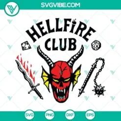 Movies, SVG Files, Hellfire Club SVG Download, Stranger Things 4 SVG Files, 2