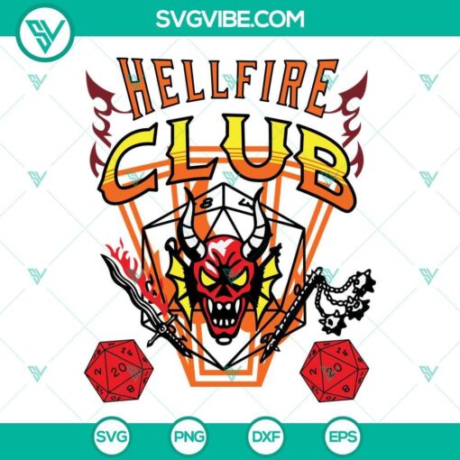 hellfire club svg stranger things season 4 svg dungeons and dragons svg hellfire club svg png dxf eps cricut silhouette 2 mockup