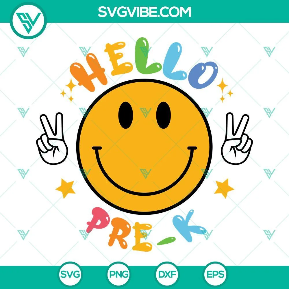 School, SVG Files, Hello Back To School SVG File BUNDLE, First Day Of School 1