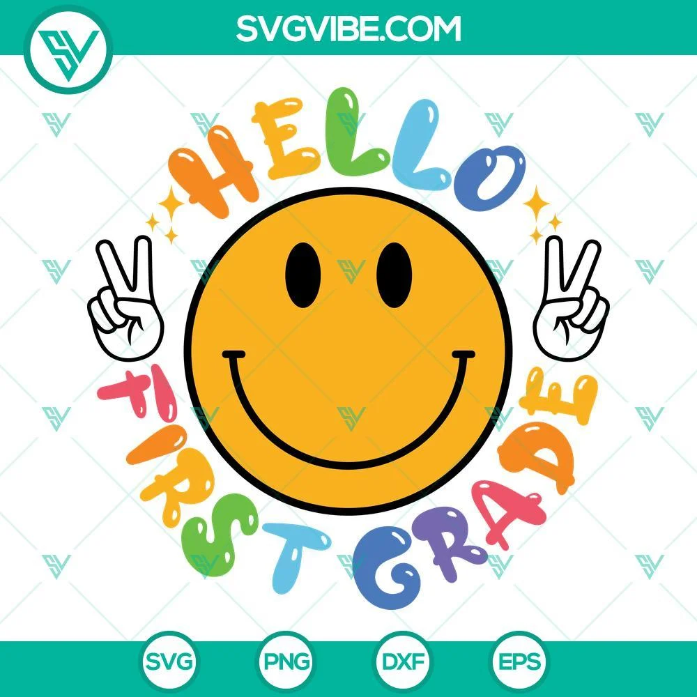 School, SVG Files, Hello Back To School SVG File BUNDLE, First Day Of School 4