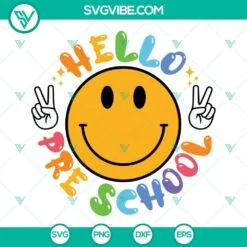 hello back to school svg bundle first day of school svg back to school smiley svg hello grade svg 7 mockup