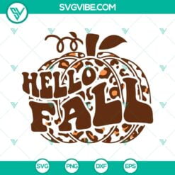 Fall, Seasons, SVG Files, Thanks Giving, Hello Fall SVG Files, Leopard Pumpkin 5