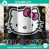 Hello Kitty 20oz tumbler wrap design in PNG file format, featuring cute and colorful Kitty character on the product.