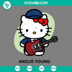 Cartoons, Musics, SVG Files, Hello Kitty Angus Young SVG Images, Angus Young 13