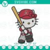 Hello Kitty Arizona Diamondbacks embroidery designs, MLB baseball Kitty file with red and black color scheme on a white background.