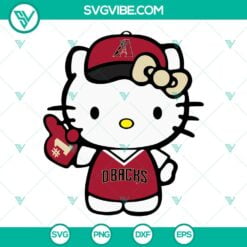 Baseball, Cartoons, Sports, SVG Files, Hello Kitty Arizona Diamondbacks SVG 17