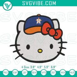 Sports Embroidery Designs, Embroidery Designs, Hello Kitty Astros Embroidery 2