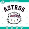 Hello Kitty Astros pink SVG file featuring Houston Astros logo and cute Hello Kitty design, ideal for digital crafting.