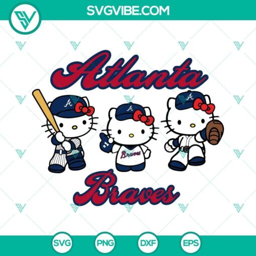 hello kitty atlanta braves baseball svg png dxf eps 1 mockup