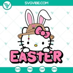 Easter, Musics, SVG Files, Hello Kitty Bad Bunny Bucket Hat Easter SVG Files, 2