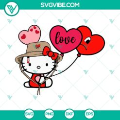 Musics, SVG Files, Valentine's Day, Hello Kitty Bad Bunny Valentine SVG Images, 2