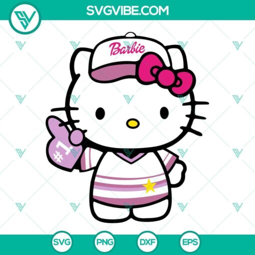 hello kitty barbie svg pink kitty svg barbie svg 5 mockup