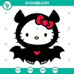 Cartoons, Halloween, SVG Files, Hello Kitty Bat Halloween SVG File   2