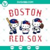 Hello Kitty Boston Red Sox Baseball SVG Files with PNG, DXF, and EPS formats for crafting projects.