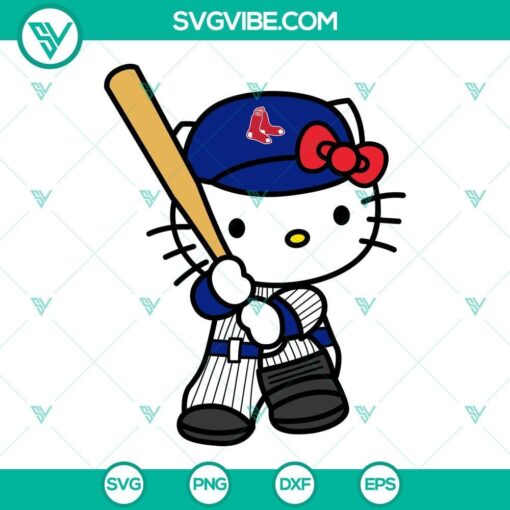 hello kitty boston red sox svg kitty red sox svg png dxf eps 1 mockup