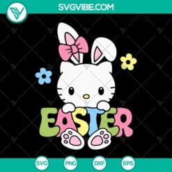 Disney, Easter, SVG Files, Hello Kitty Bunny Easter SVG Images, Kitty Bow Tie 12