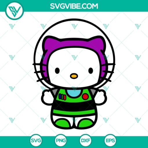 hello kitty buzz lightyear svg cute toy story kitty cat svg png dxf eps 6 mockup