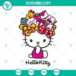 Cartoons, SVG Files, Hello Kitty Candy SVG File, Hello Kitty SVG Files PNG DXF 2