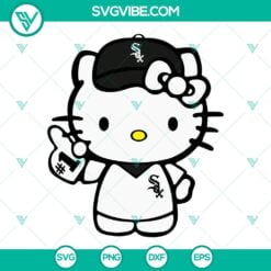 Baseball, Cartoons, Sports, SVG Files, Hello Kitty Chicago White Sox SVG Images 13