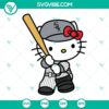 Hello Kitty Chicago White Sox SVG logo with Kitty White Sox SVG file in PNG and DXF formats, ideal for crafting projects.