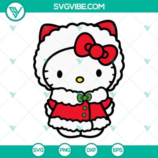 hello kitty christmas svg png files 5 mockup