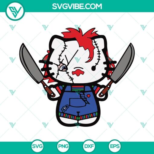 hello kitty chucky svg kitty horror movie halloween svg chucky svg 9 mockup