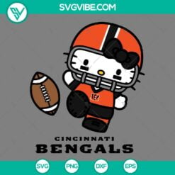 Cartoons, Sports, SVG Files, Hello Kitty Cincinnati Bengals SVG Image PNG EPS 2