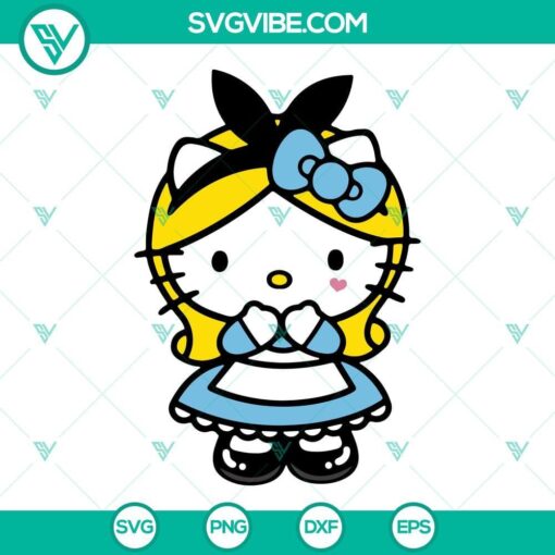 hello kitty cinderella disney princess svg 10 mockup